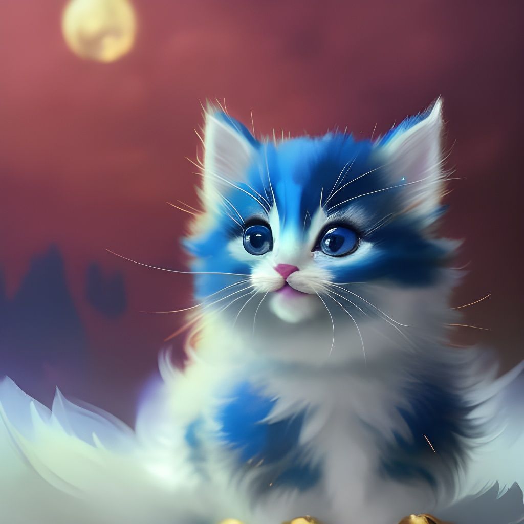 Blue Cute Kitten