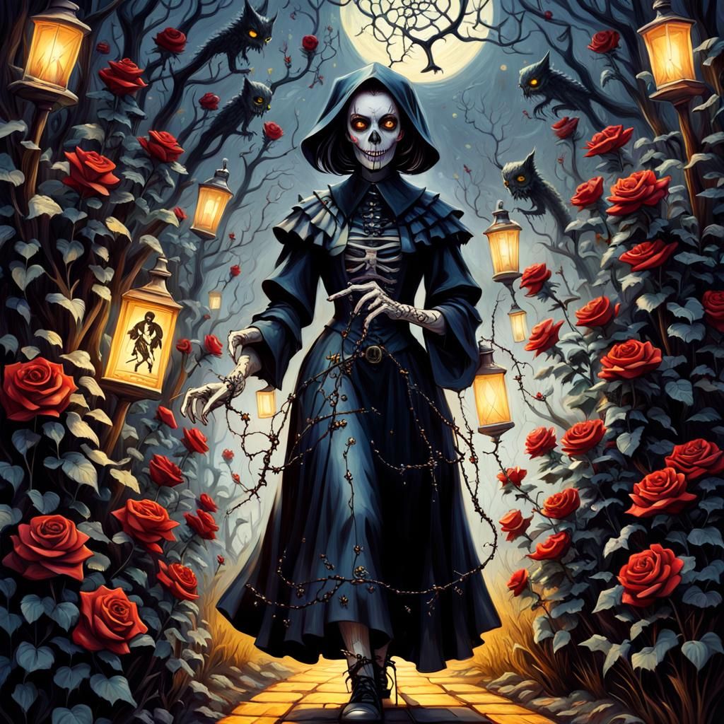 Dark Fantasy Dorothy Portrait in Gothic Style