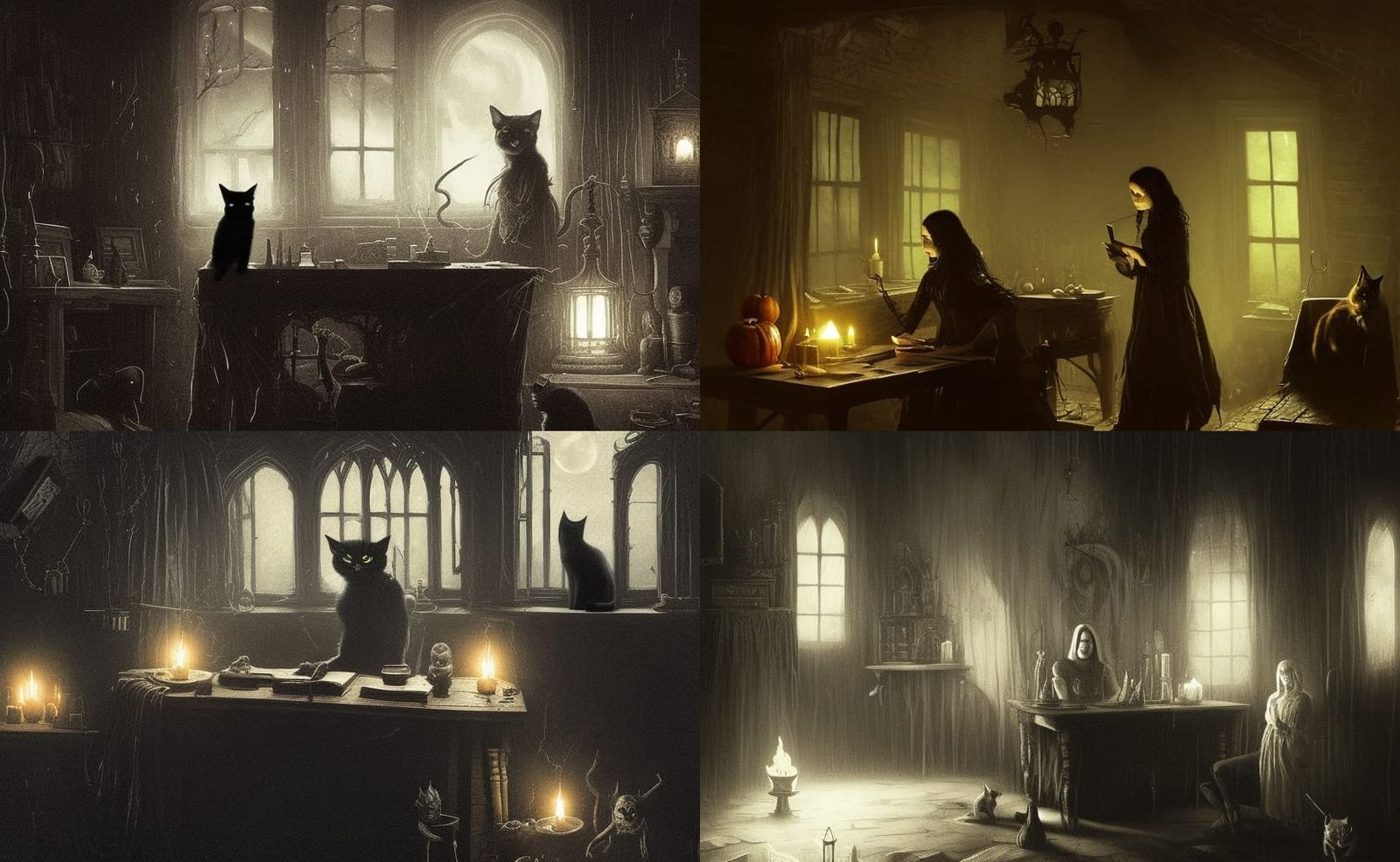 Witch Apprentice Writing Spell, Steampunk Horror Aesthetic