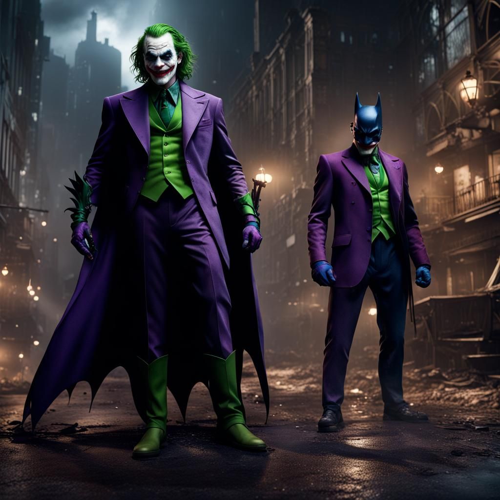 Batman and Joker: Detailed Matte Painting