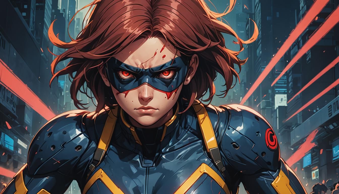 Anime-Style Female Cyclops in Cel-Shaded Manga Scan