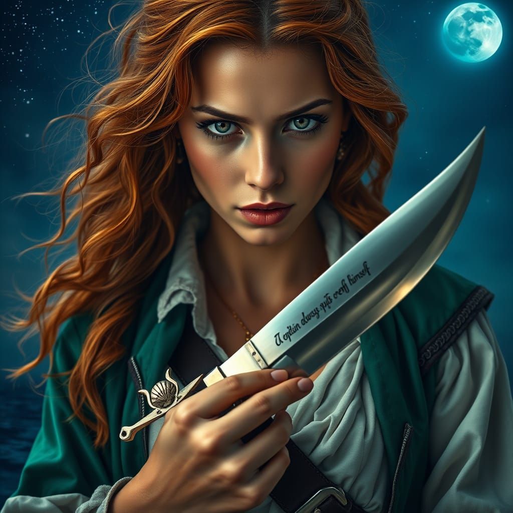 Stunning Pirate Woman in Cinematic Portrait