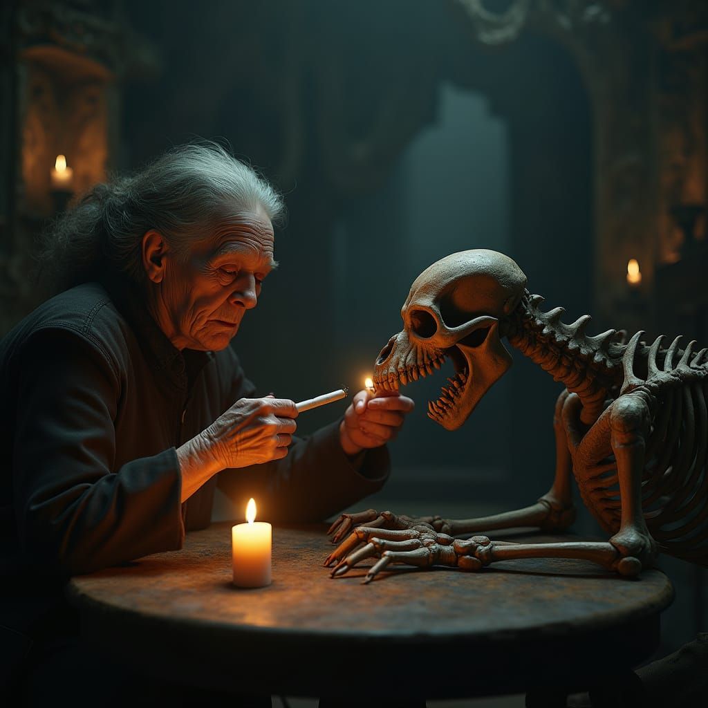 Disturbing Gothic Nightmare of Janette Krankie and Skeleton ...