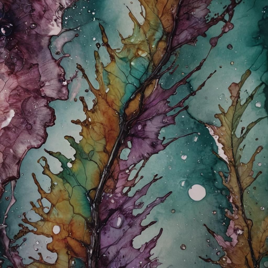 Detailed Botanical Ink Illustrations in Cinematic Style