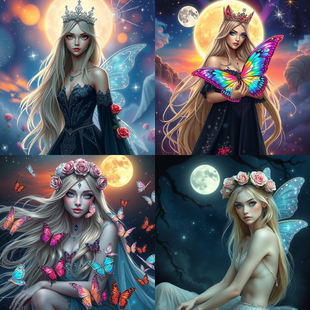 Goddess of Enchanted Moonlit Sunset