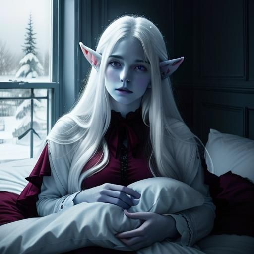 Demon Lich Waking in Dreamlike Cinematic Scene