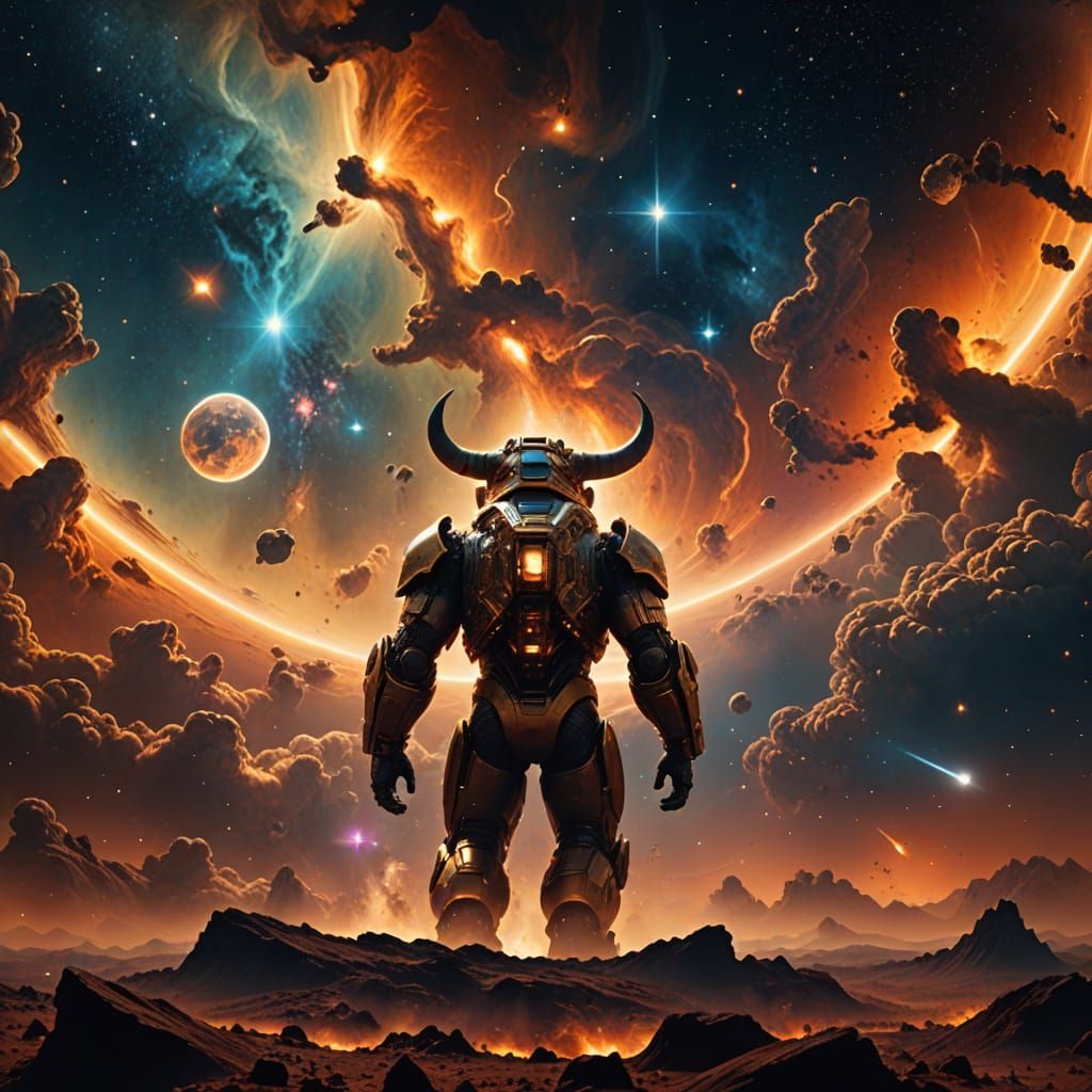 Minotaur Nebula in Space: Digital Matte Painting