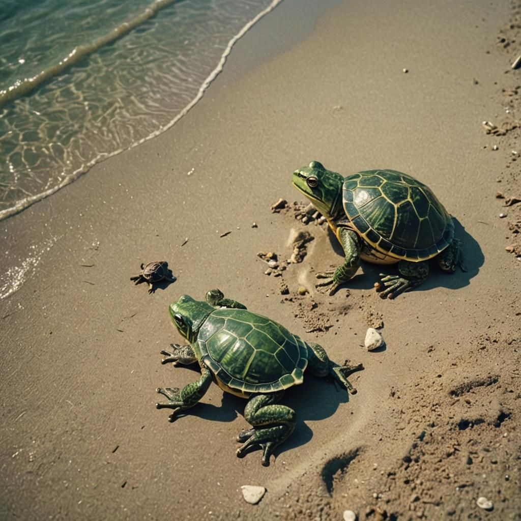 Frog and Turtle Summer Beach Film Still