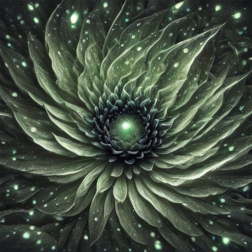 Surreal Black Roses Whirlwind in Dark Landscape