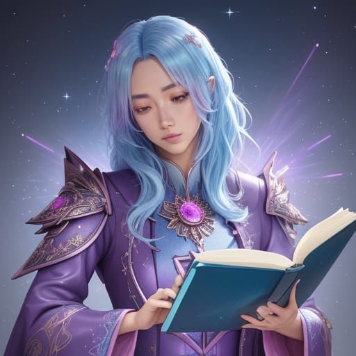 Realistic Magical Realism Portrait of a Wizardess