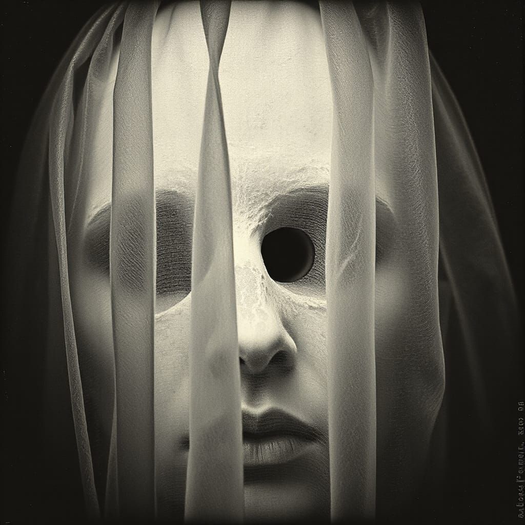 Ruby Lace Veil Black Holes, Macro Photogravure