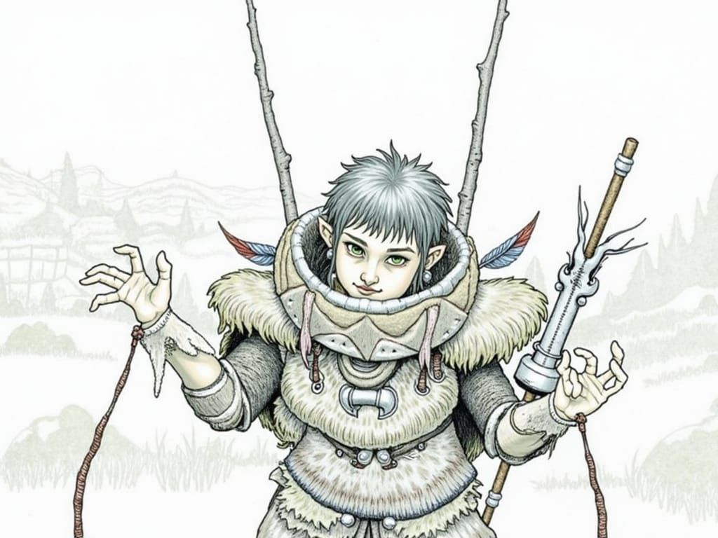 Gnome Artificer in Neolithic Village, Primal Mysticism