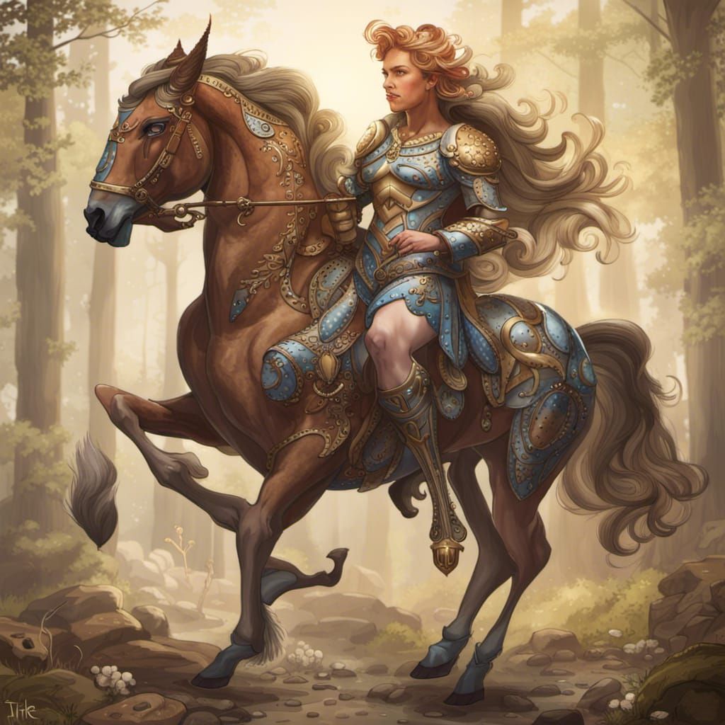 Diverse Centaurs in Elaborate Attire