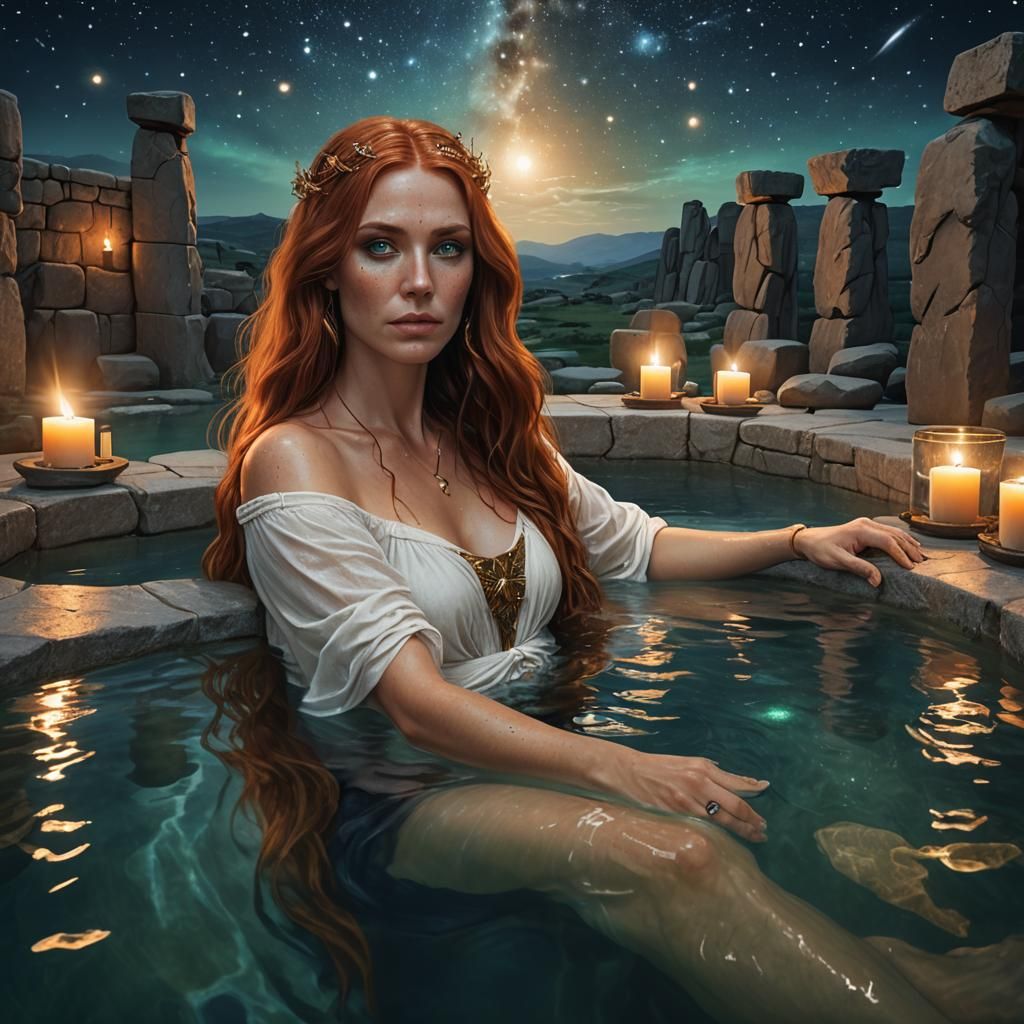 Preparing for the night of the powers of nature, celtic wheel