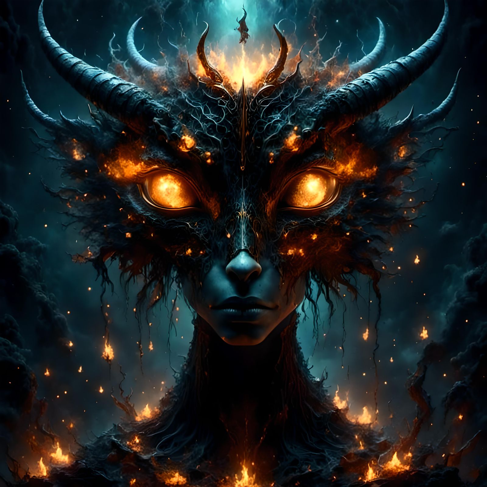 Dark Fantasy Romance with Dramatic Lighting