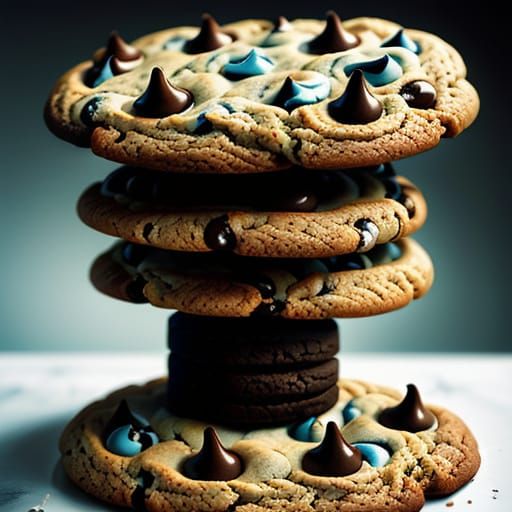 Surreal Cookies with Cosmic Dark Aesthetic