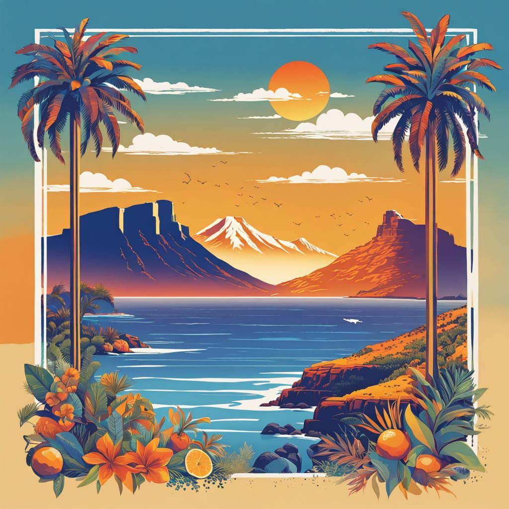 Summer Christmas Landscape of Cape Town