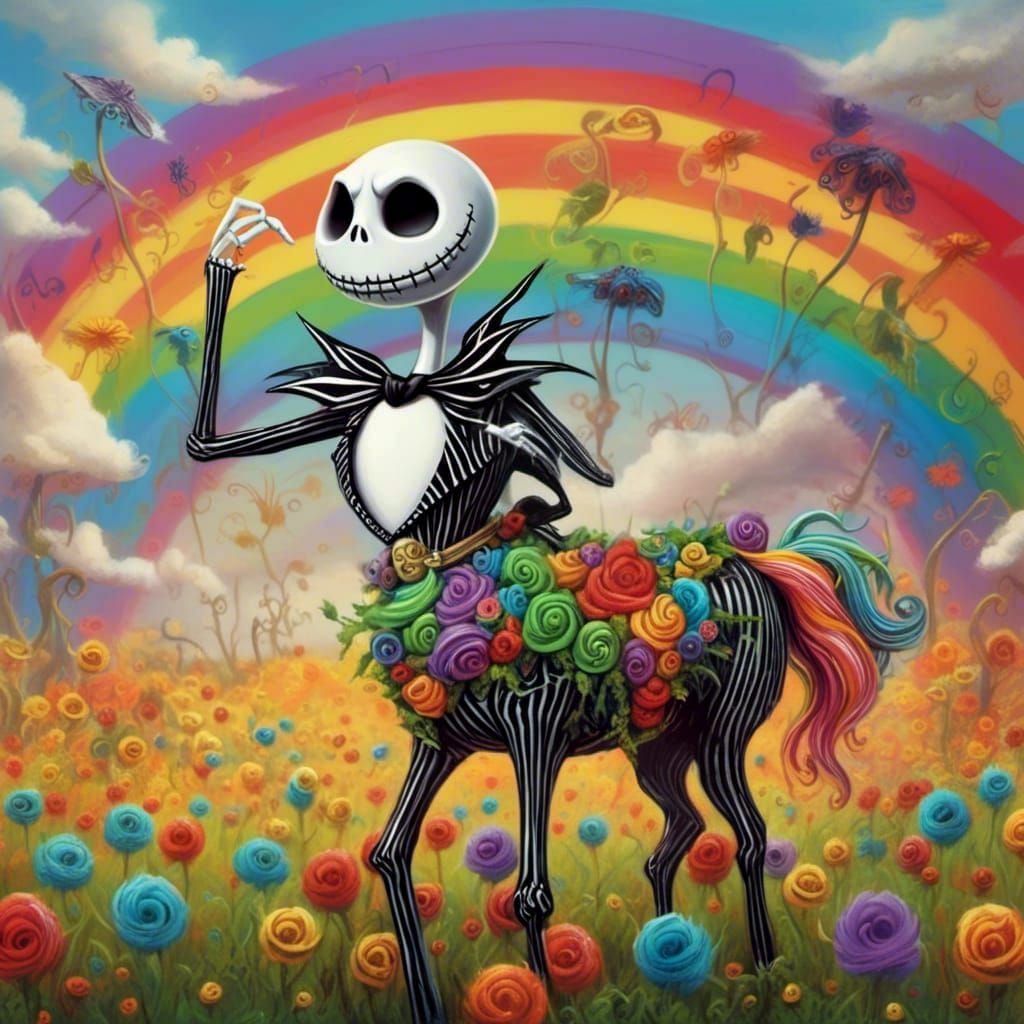 Jack Skellington Centaur in Burtonesque Style