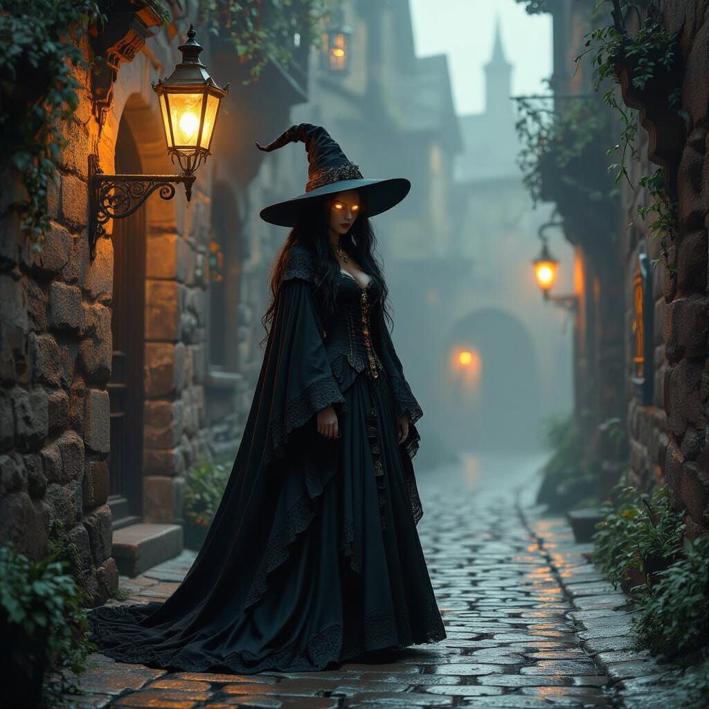 Glowing witch