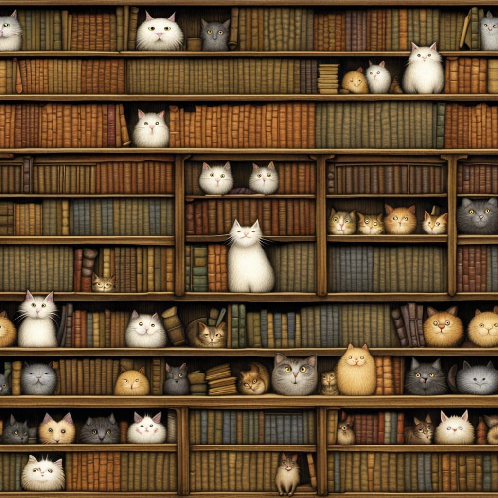 Cats in Wool Shop, Imaginative Character Design