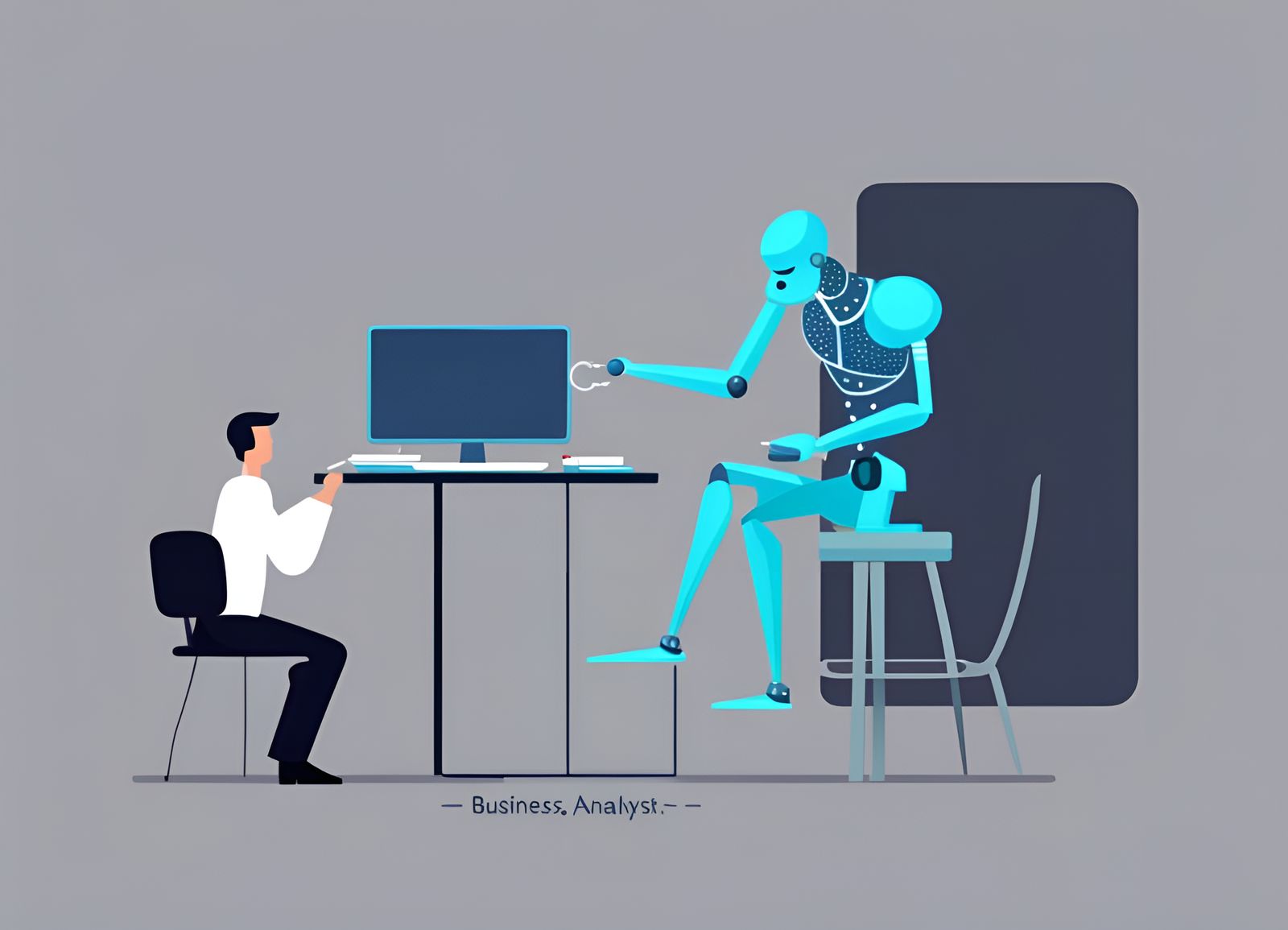 Abstract AI Business Analyst Concept