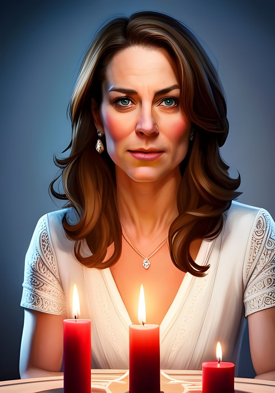 Frightened Woman in Darkness: Hyperrealistic Digital Portrai...