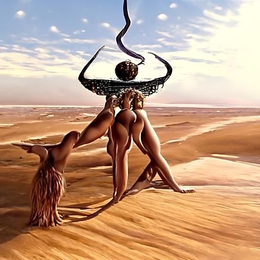 Lush Cyberpunk Gardens of Babylon by David Hardy