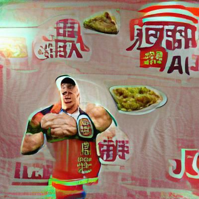 Stylized Digital Rendering of John Cena