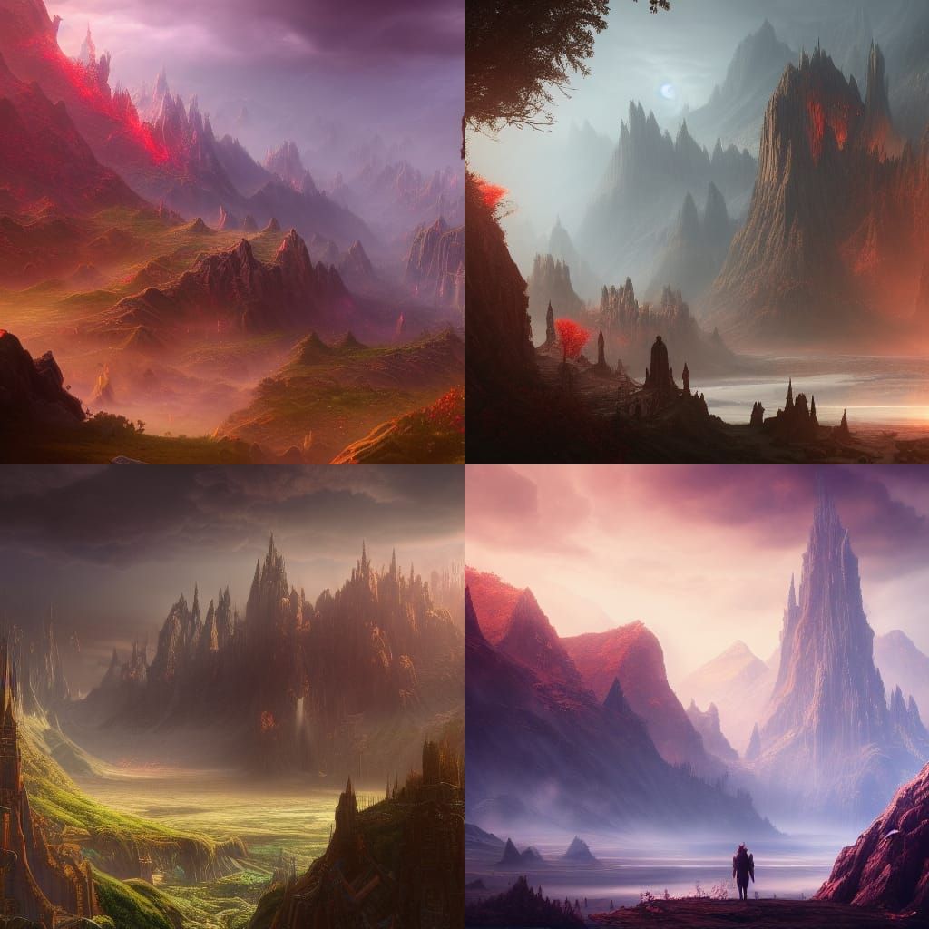 Fantastical Matte Painting in Deep Color