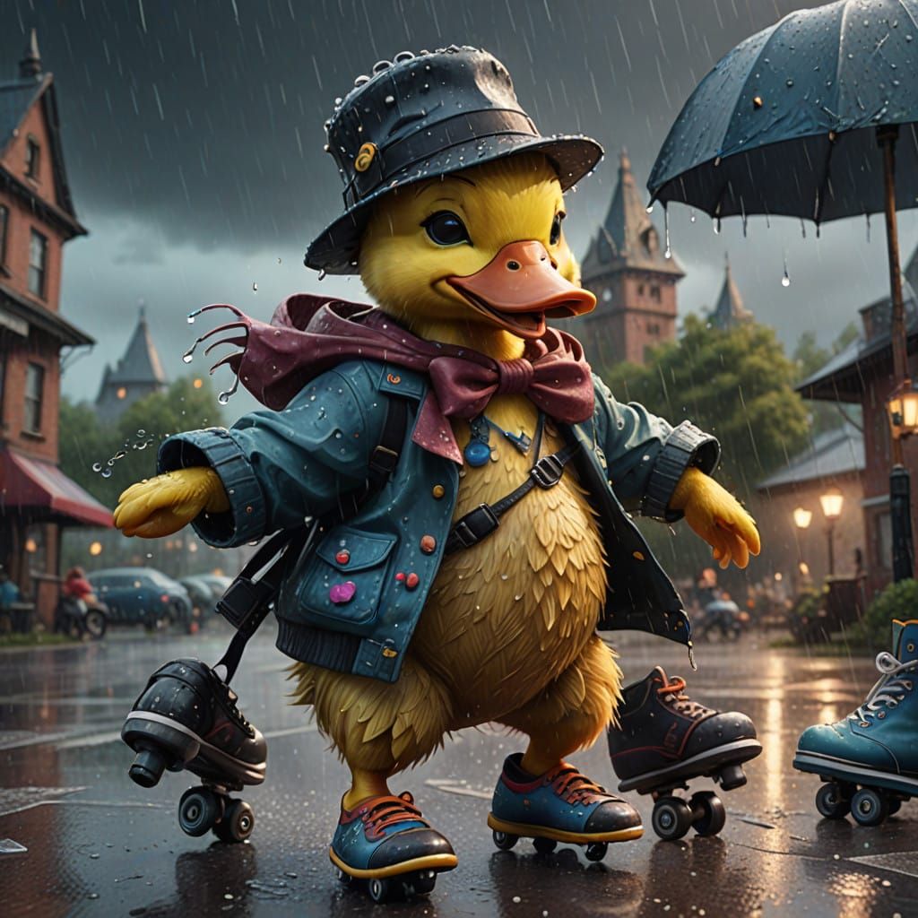 Duckling Dancer in Rainy Day Fantasy