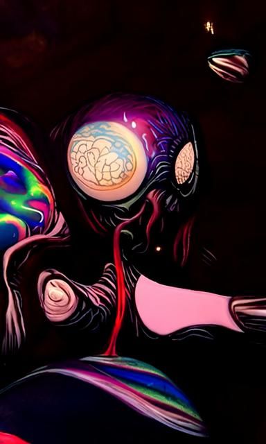 Psychedelic Techno Comic Book Art in 8k Resolution