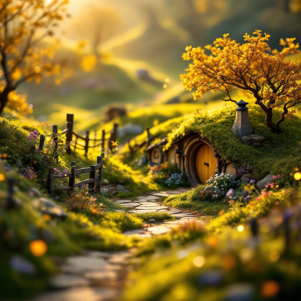 Hobbiton Village in Springtime: Photography with Bokeh
