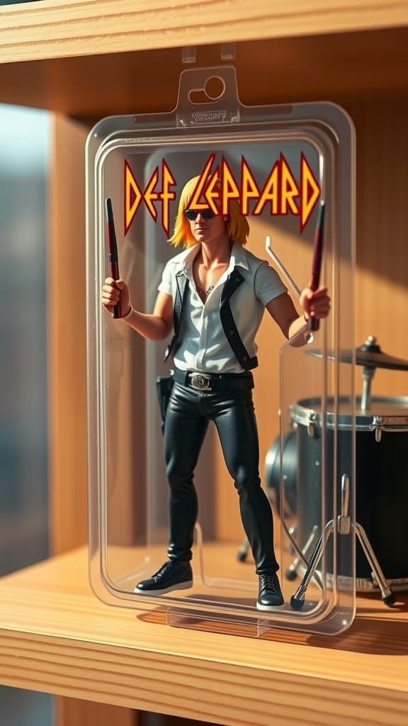 Rockstar Action Figure in Nostalgic Toy Photography Style