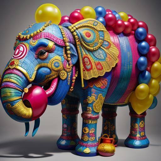 Clown Creates Balloon Elephant in High Definition