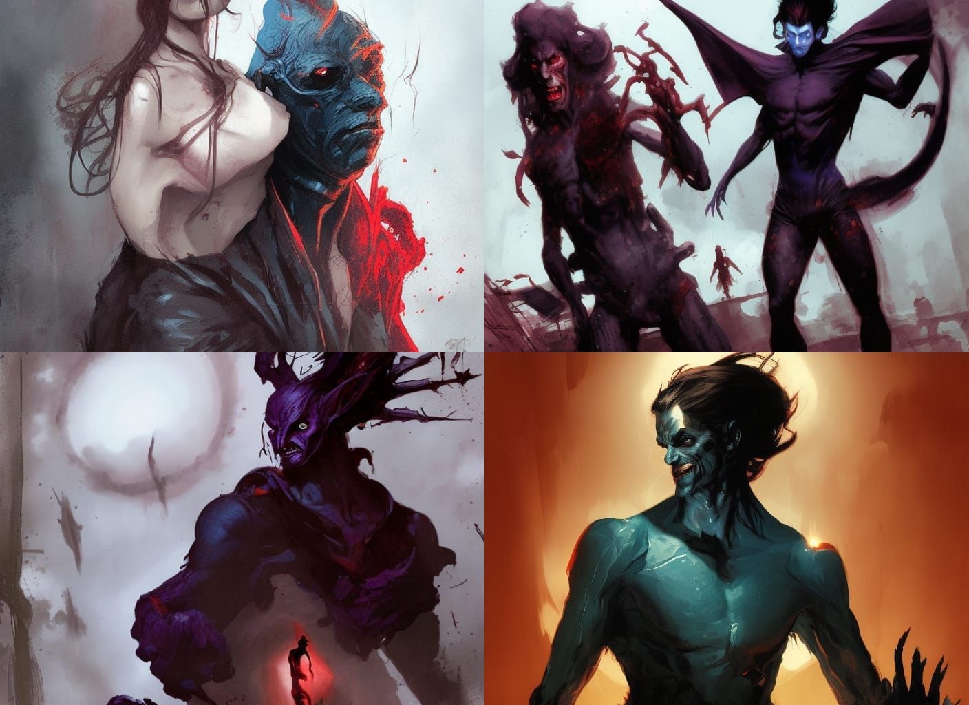 Sinister Nightcrawler Figure in Dark Fantasy Style