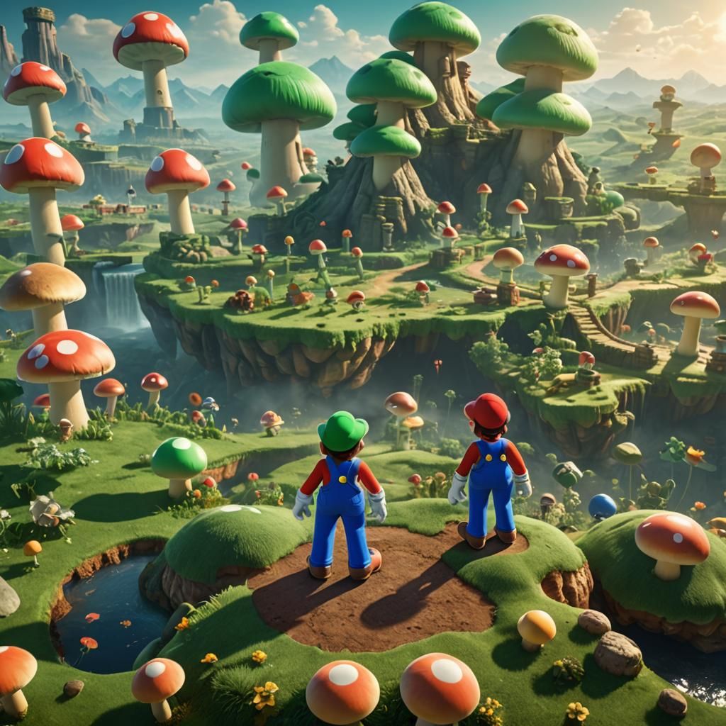 Mario and Luigi Guard Mushroom Kingdom in 3D