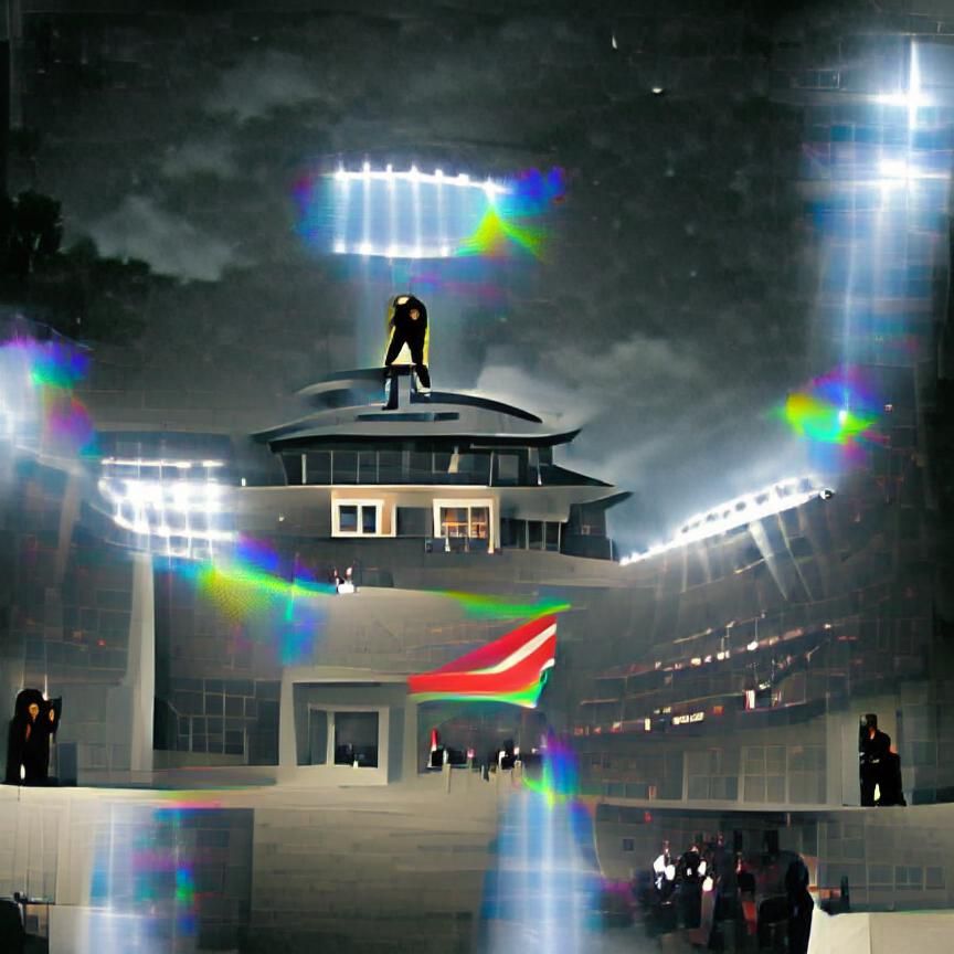 Stadium Light Beam: Minimalist Interior Architecture