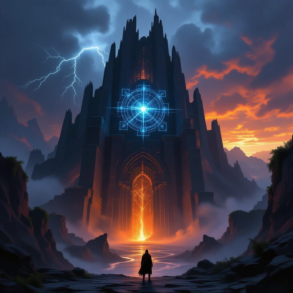 Obsidian Fortress on Stormy Mountain Lair