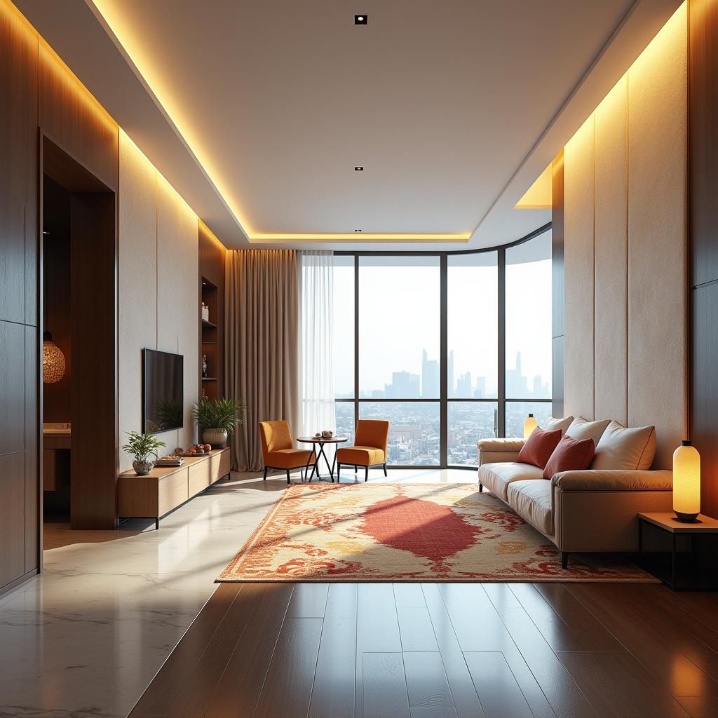Luxury Apartment Interior with Elegant Open Concept Design