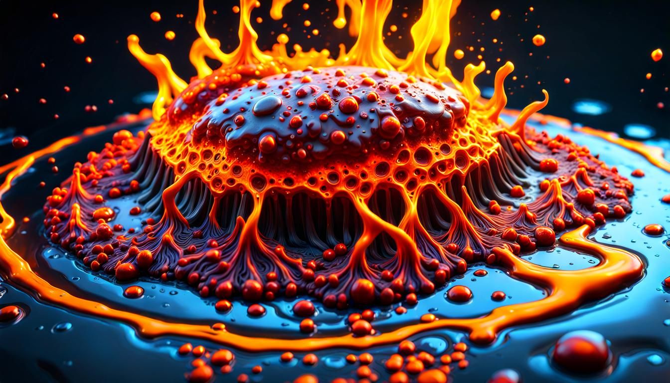 Liquid Fire Microbe under the Microscope