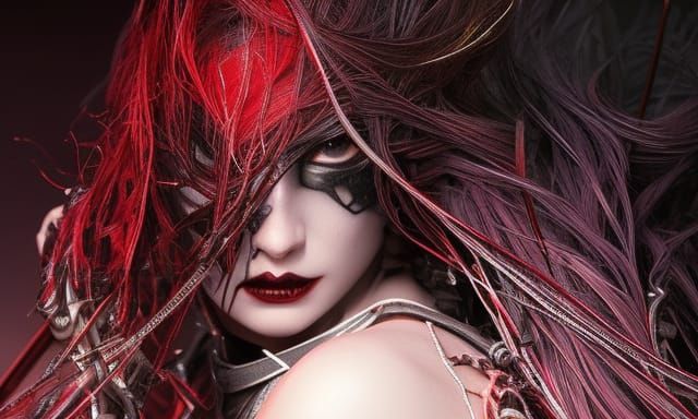 Gothic Horror Shibari in Dark Academia Style