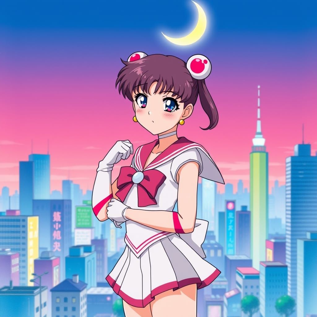 Sailor Moon in 90s Anime Style