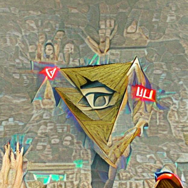 Mysterious Pyramid with All-Seeing Eye