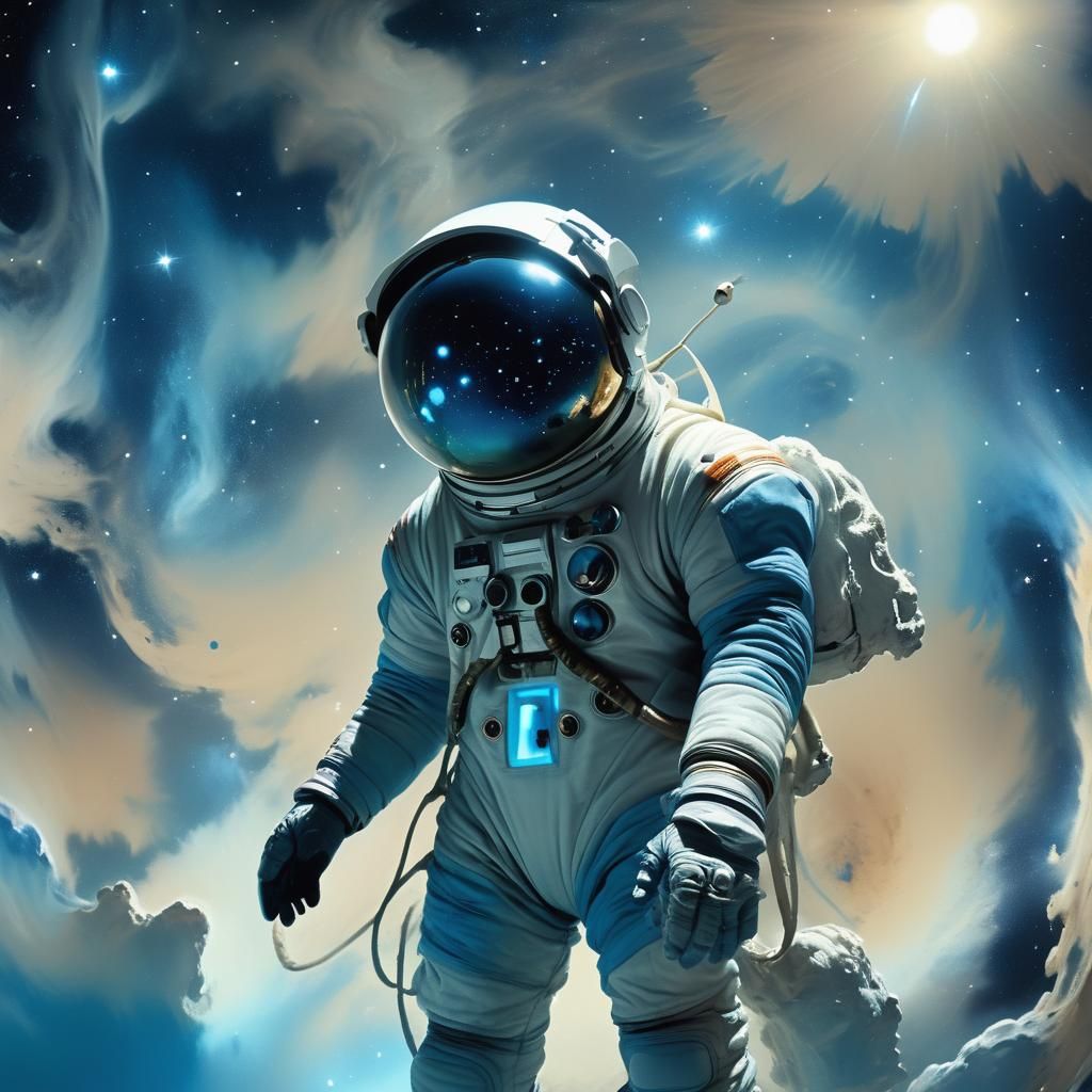 Lonely Spaceman Lost in Deep Space, Cinematic Still