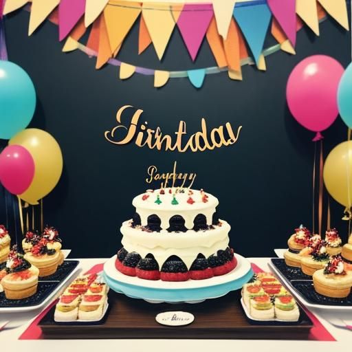 AI Generated Birthday Party Celebration