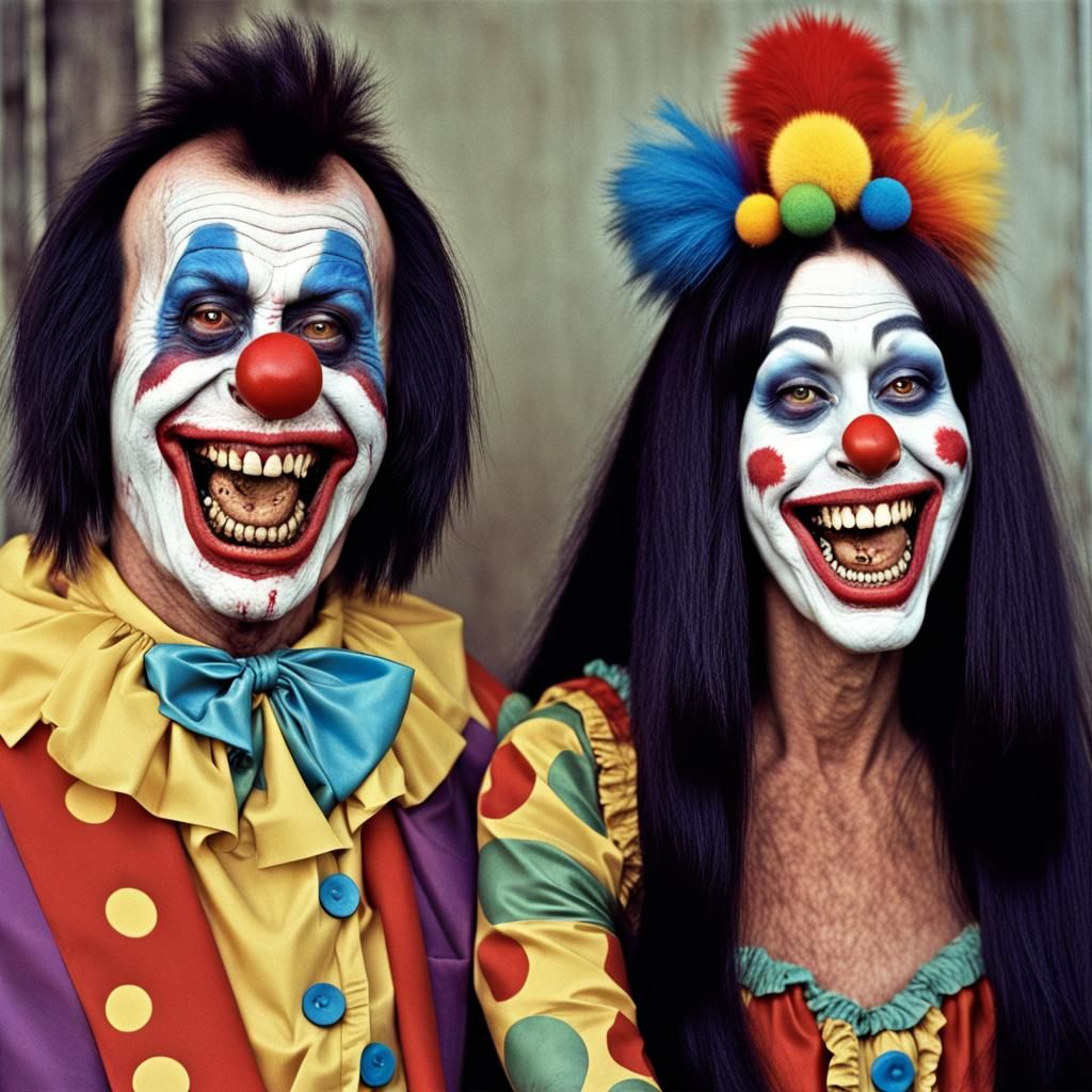 Disturbing Zombie Monkey Clown Grinning Maniacally