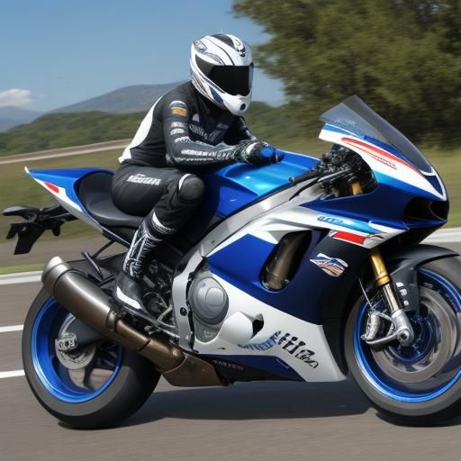 Superbike Wheelie Action Shot