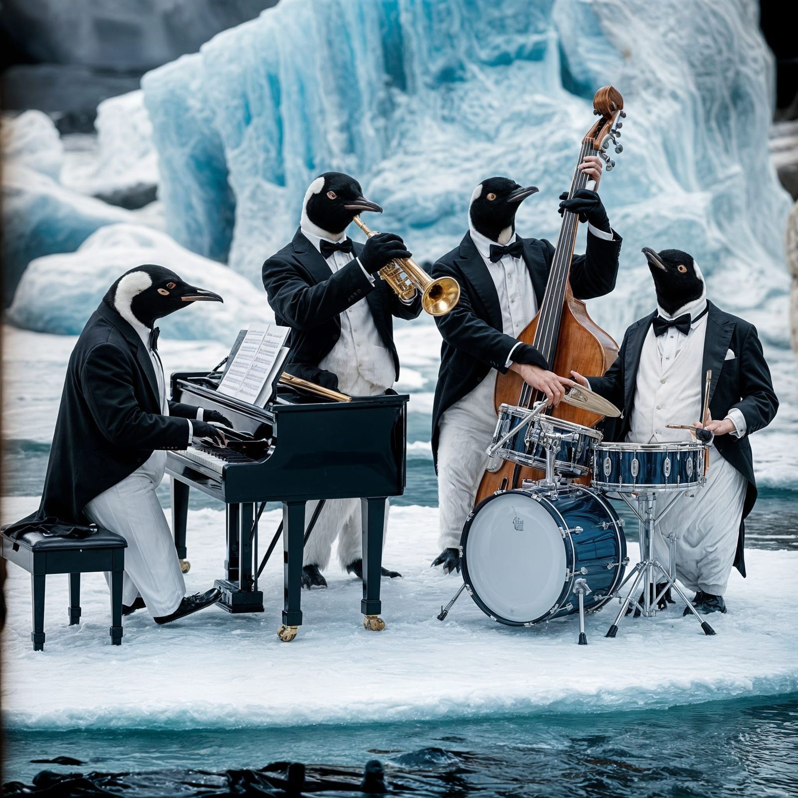 Penguin Jazz Quartet on Ice, Cinematic Still