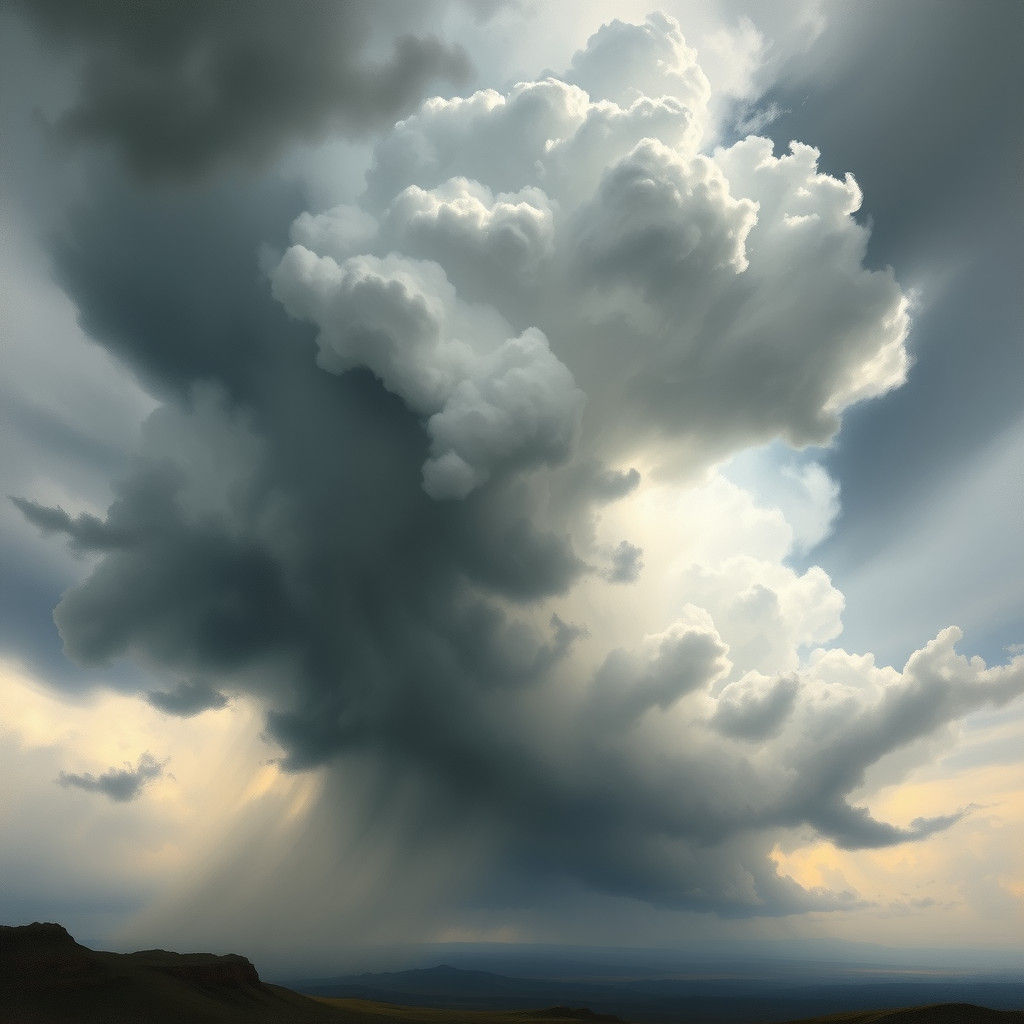 Dramatic Storm Cloudscape in Romantic Style