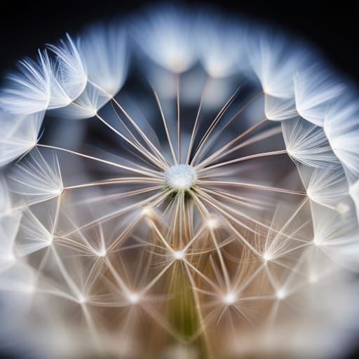 Hyperdetailed Macro Photograph of a Dandelion